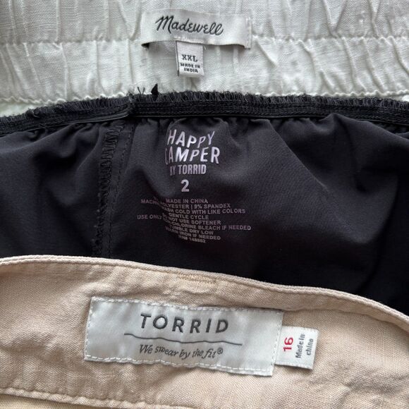 Torrid Madewell Shorts LOT Pull On Casual Mint Black Khaki Size 16 2X XXL G285 - Picture 12 of 13